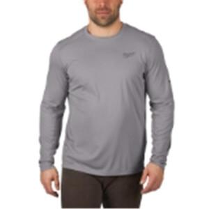 Milwaukee Funktions-Langarmshirt grau mit UV-Schutz WWLSG-XL