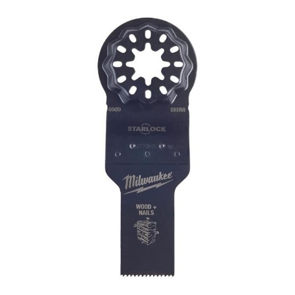 Milwaukee Multitool Starlock Bi-Metall Tauchsägeblatt für Schnitte in Holz mit Nägeln 20 x 34 mm