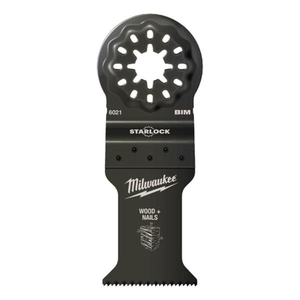 Milwaukee Multitool Starlock Bi-Metall Tauchsägeblatt für Schnitte in Holz mit Nägeln 35 x 42 mm