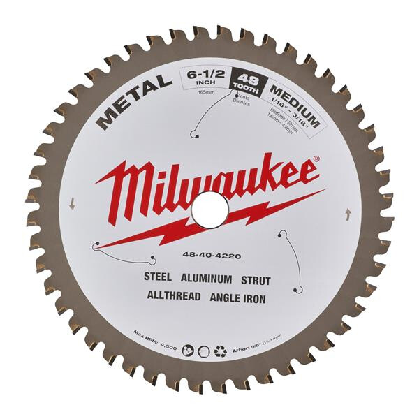 Milwaukee Kreissägeblatt für Metall-Handkreissägen 165/15,87 mm Z48