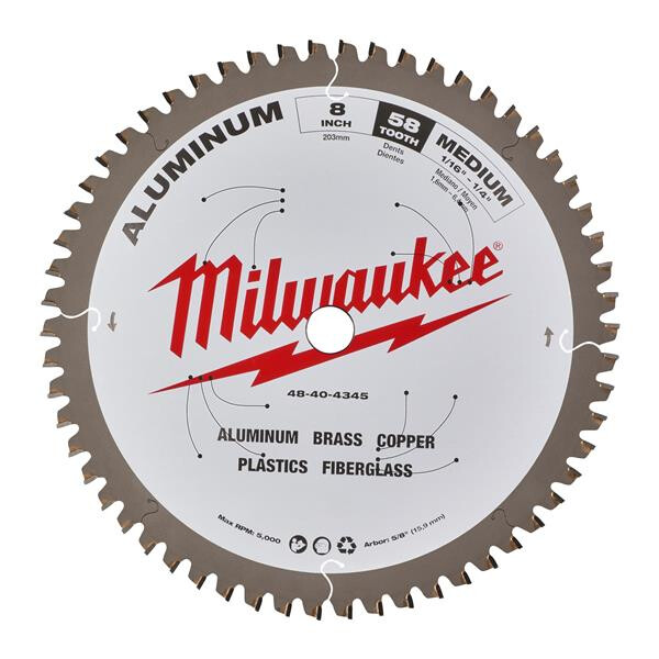 Milwaukee Kreissägeblatt für Metall-Handkreissägen 203/15,87 mm Z58