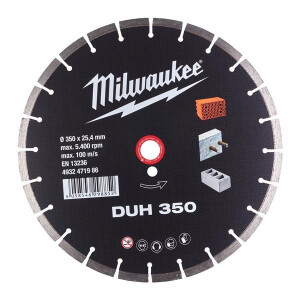 Milwaukee Diamanttrennscheibe DUH 350 mm für harte...