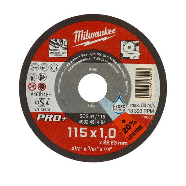 Milwaukee Metalltrennscheibe PRO+ INOX 115 mm SCS41 1 mm