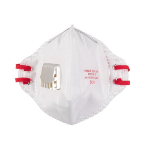 Milwaukee FFP2 Einweg-Atemschutzmaske mit Ventil faltbar...